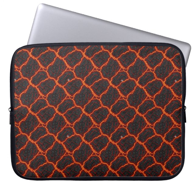 Funda Para Portátil Patrón continuo de flujo de lava (Frente)