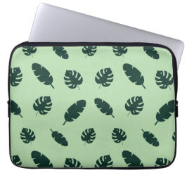 Funda Para Portátil Patrón continuo de hojas de Monstera y palmeras tr