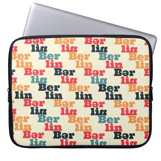 Funda Para Portátil Patrón creativo de Berlín. (Frente)