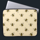 Funda Para Portátil Patrón de abejas reina<br><div class="desc">Los patrones de abejas de miel son una forma divertida y elegante de añadir un toque de encanto retro a la decoración de tu casa. Eche un vistazo a este diseño de estilo vintage con un grupo de abejas.</div>