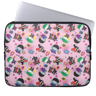 Funda Para Portátil Patrón de acción de Chibi Super Villain