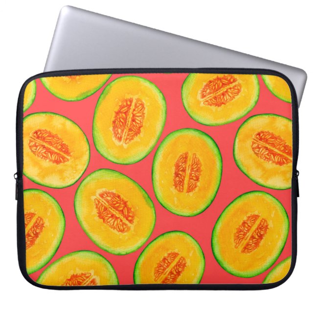 Funda Para Portátil Patrón de acuarela de lonas de melón (Frente)