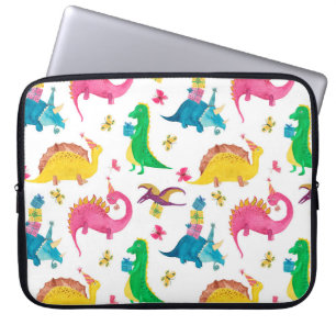 Funda Para Portátil Patrón de acuarela sin fisuras con dinosaurio