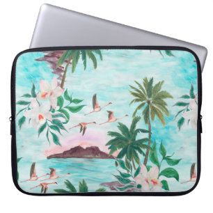 Funda Para Portátil Patrón de acuarela sin fisuras con hawaiano