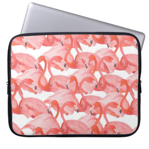 Funda Para Portátil Patrón de acuarela sin foco con flamencos