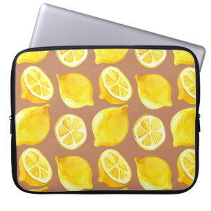 Funda Para Portátil Patrón de acuarela sin foco con limones