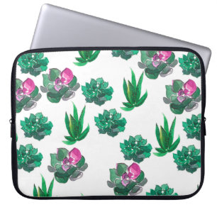 Funda Para Portátil Patrón de acuarela sin mar con suculentos