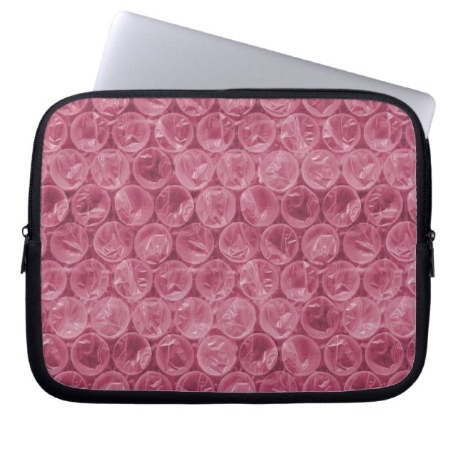 Funda Para Portátil Patrón de ajuste de burbujas rosa (Frente)
