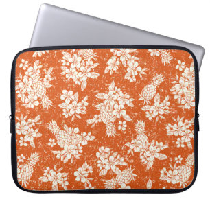 Funda Para Portátil Patrón de aloha sin soldadura de hibisco y piña,