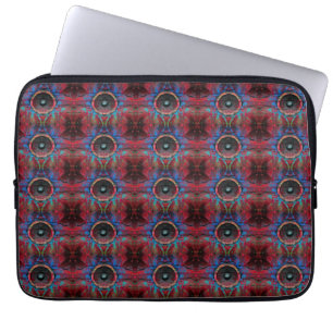 Funda Para Portátil patrón de altavoz de música rojo
