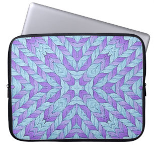 Funda Para Portátil Patrón de amatista claro y aqua pálido