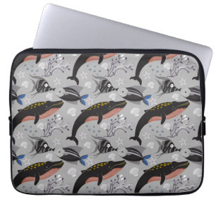 Funda Para Portátil Patrón de animales acuáticos vida submarina en l