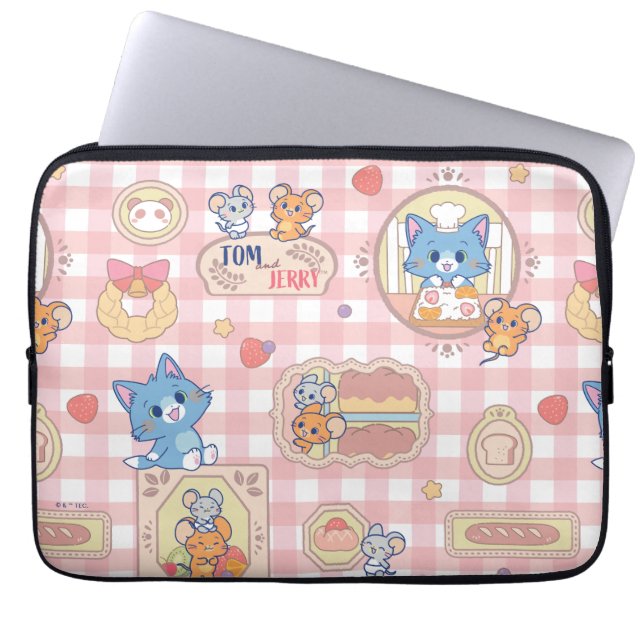 Funda Para Portátil Patrón de Anime Tom y Jerry Bakery (Frente)