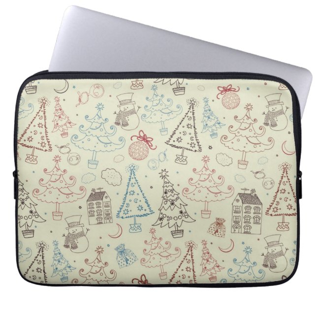 Funda Para Portátil Patrón de año nuevo (Frente)