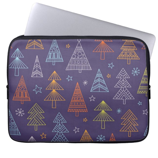 Funda Para Portátil patrón de árbol de Navidad (Frente)