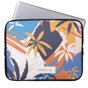 Funda Para Portátil Patrón de árbol de palmas de verano colorido abstr