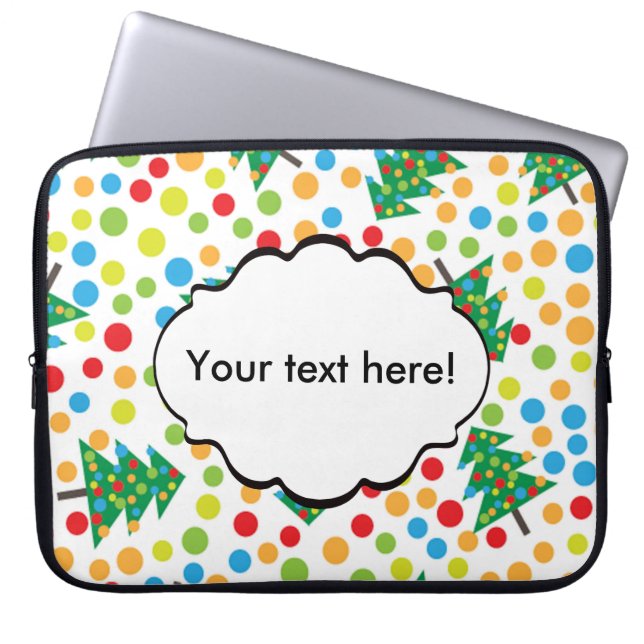 Funda Para Portátil patrón de árboles de Navidad (Frente)