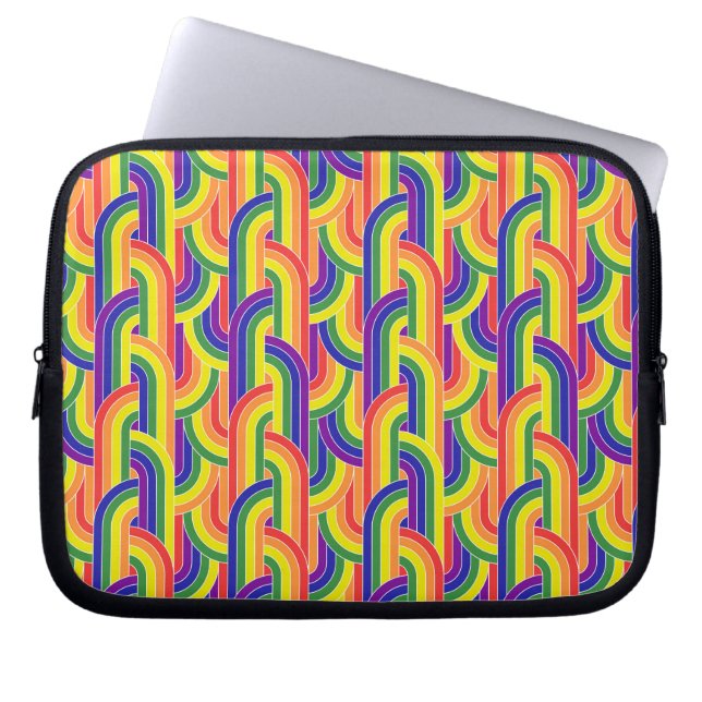 Funda Para Portátil Patrón de arco iris moderno (Frente)
