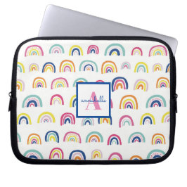 Funda Para Portátil Patrón de Arcoíris Boho Monogramado