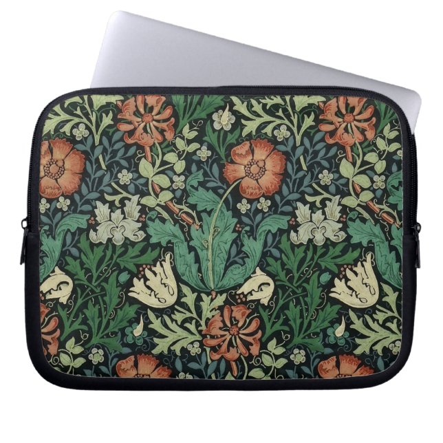 Funda Para Portátil Patrón de Art Nouveau floral William Morris Compto (Frente)