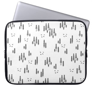 Funda Para Portátil Patrón de arte de línea de bosque