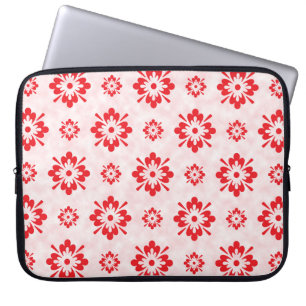 Funda Para Portátil Patrón de arte floral rojo