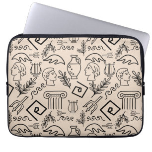 Funda Para Portátil Patrón de arte lineal de la antigua Grecia