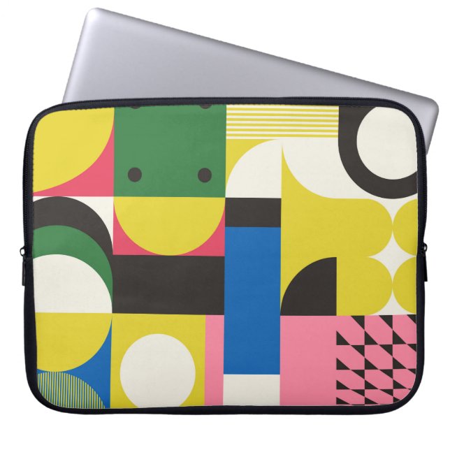 Funda Para Portátil Patrón de arte neo-modernista hecho con g abstract (Frente)
