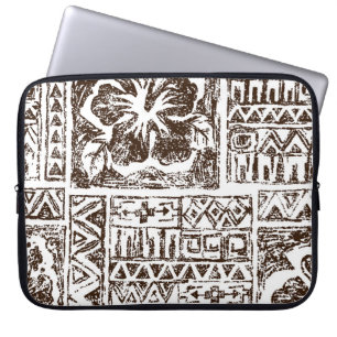 Funda Para Portátil Patrón de arte tropical tribal de los indígenas ha
