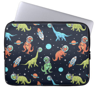 Funda Para Portátil Patrón de Astronautas de Dinosaurios Infantiles
