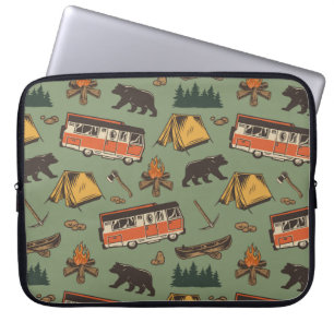Funda Para Portátil Patrón de aventuras de los Campamentos Domésticos