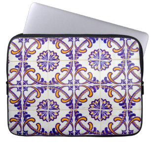 Funda Para Portátil Patrón de baldosas en primer plano, Portugal