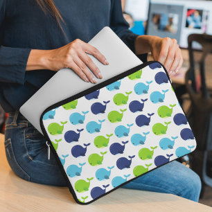 Funda Para Portátil Patrón De Ballenas, Ballenas Cuestas, Animales Mar