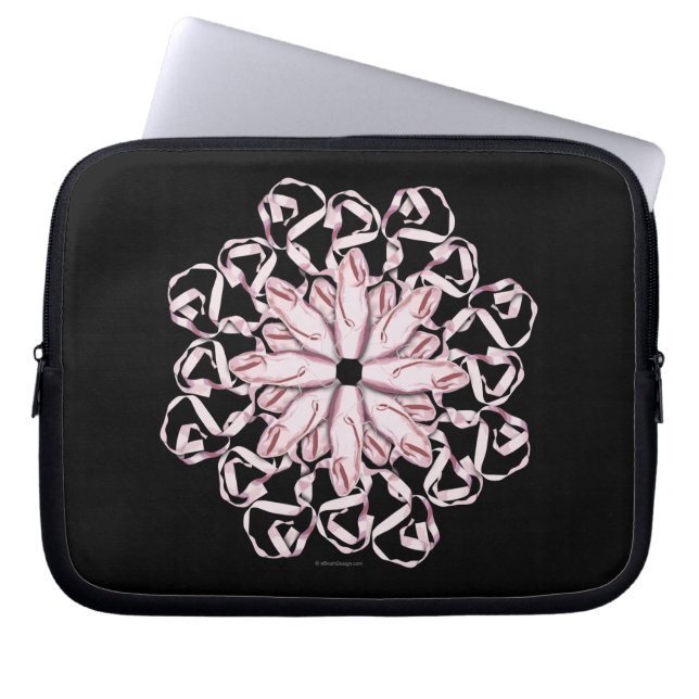 Funda Para Portátil Patrón de ballet (rosa) (Frente)