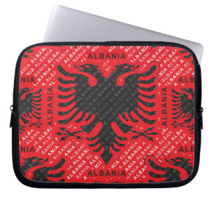 Funda Para Portátil Patrón de bandera albanesa 2