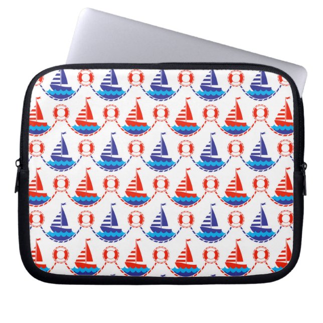 Funda Para Portátil Patrón de barco de vela (Frente)