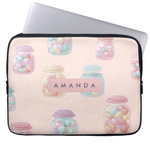 Funda Para Portátil Patrón de barra de candy de pastel personalizado