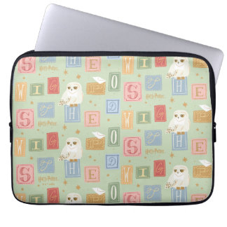 Funda Para Portátil Patrón de bloque de letras de Hedwig Post