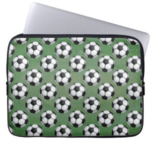 Funda Para Portátil Patrón de bolas de fútbol en blanco y negro