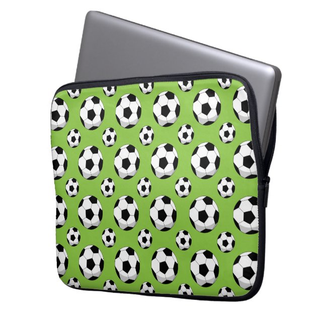 Funda Para Portátil Patrón de bolas de fútbol personalizado (Anverso izquierdo)