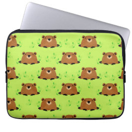 Funda Para Portátil Patrón de bosque adorable Groundhog
