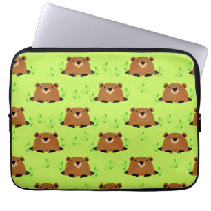 Funda Para Portátil Patrón de bosque adorable Groundhog