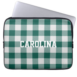 Funda Para Portátil patrón de búfalo gris verde