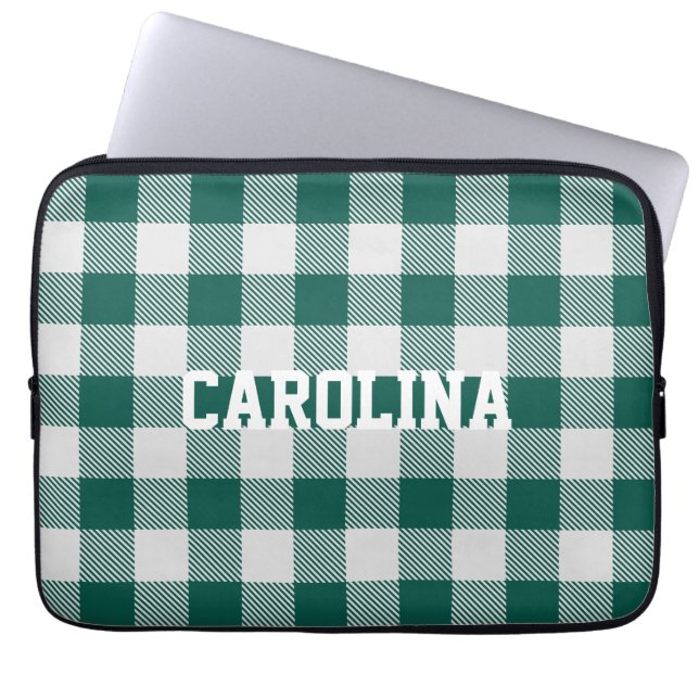 Funda Para Portátil patrón de búfalo gris verde (Frente)