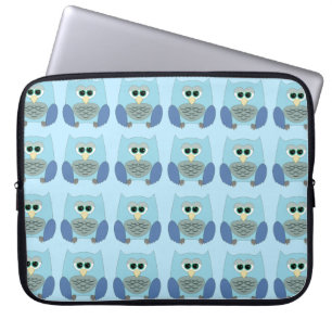 Funda Para Portátil Patrón de búhos azules lindos