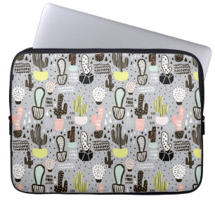 Funda Para Portátil Patrón de cactus dibujado a mano