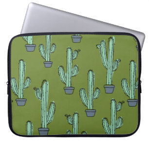Funda Para Portátil Patrón de cactus dibujado a mano