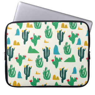 Funda Para Portátil Patrón de cactus natural abstracto floral sin sol