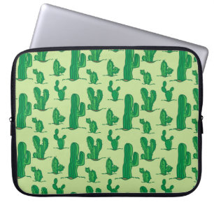 Funda Para Portátil patrón de cactus. patrón de dibujo manual. sin c