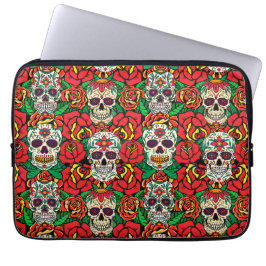 Funda Para Portátil Patrón de calaveras florales